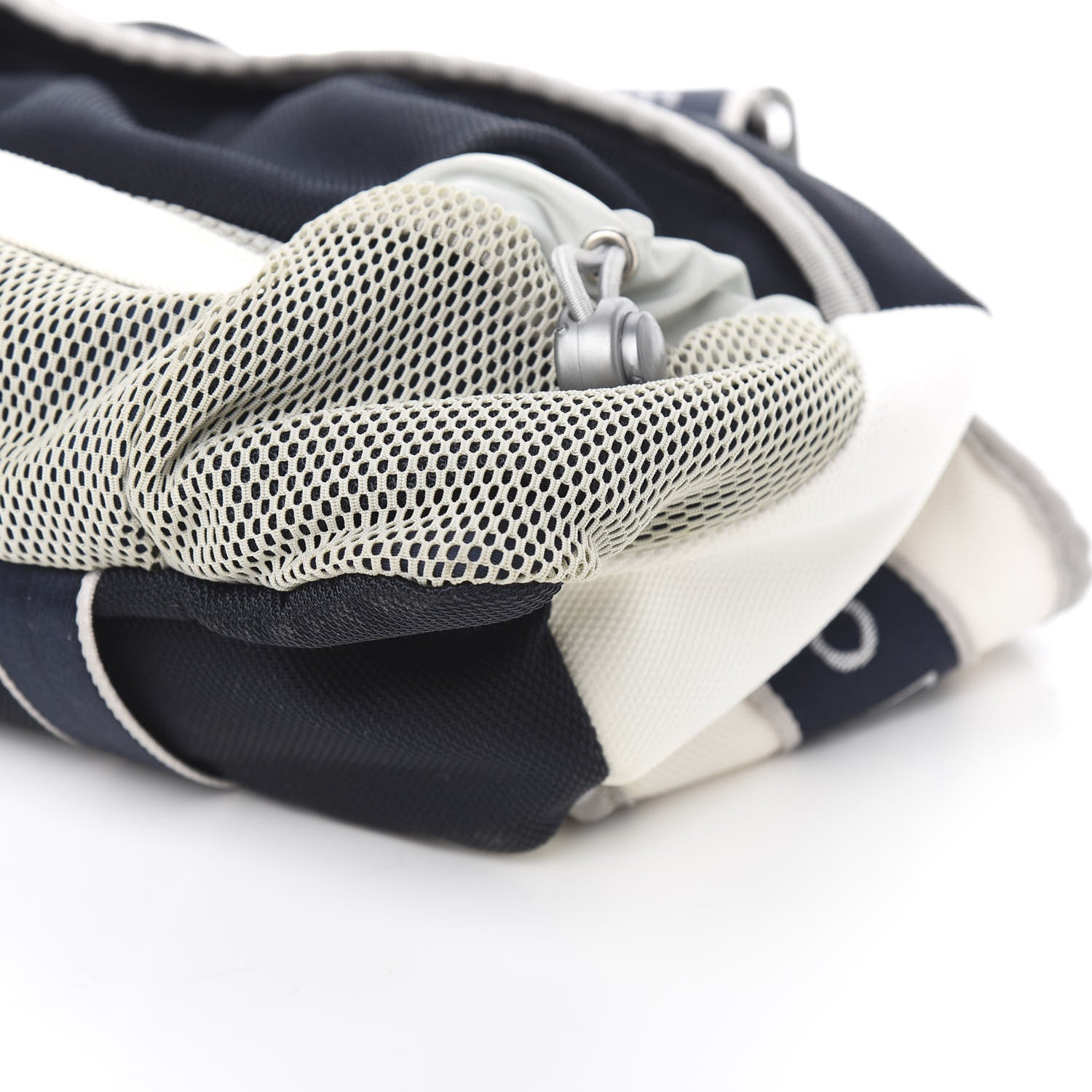 Chanel Nylon Mesh Sport Belt Bag Navy White 10 of 11
