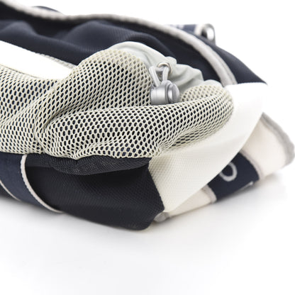 Chanel Nylon Mesh Sport Belt Bag Navy White 10 of 11