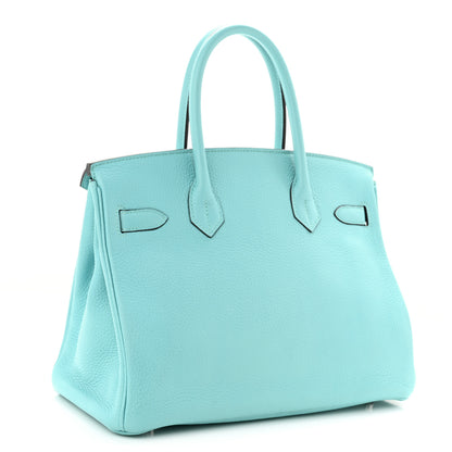 Hermes Taurillon Clemence Birkin 30 Bleu Atoll 3 of 12