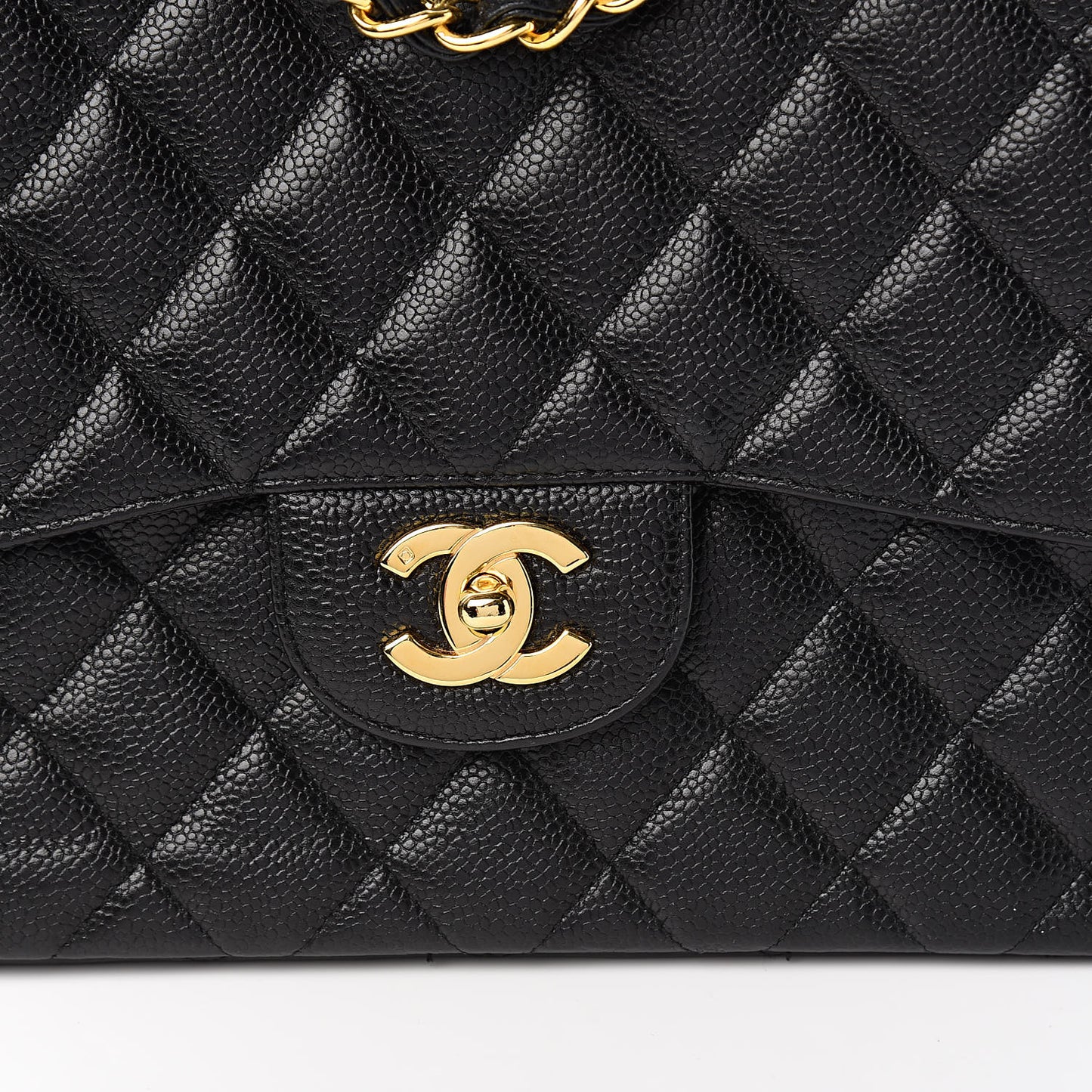 Caviar Quilted Jumbo Single Flap Black