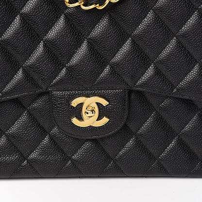 Chanel Caviar Quilted Jumbo Single Flap Black 10 of 10
