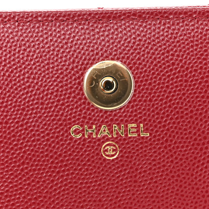 Chanel Caviar Quilted Pocket Twins Clutch With Chain Burgundy 6 of 12