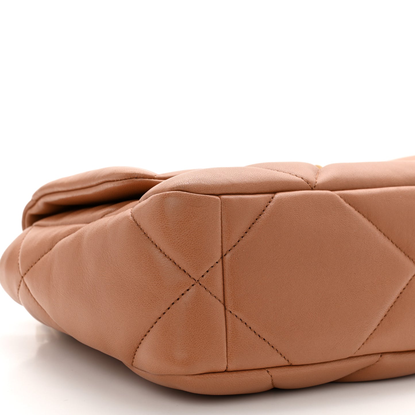 Lambskin Quilted Medium Chanel 19 Flap Brown