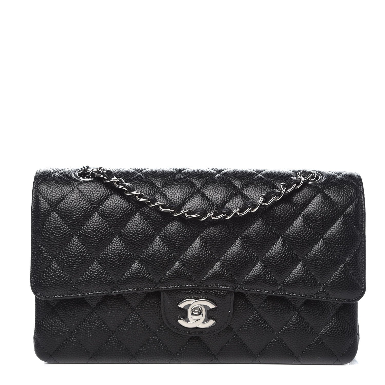 Chanel Caviar Quilted Medium Double Flap Black 1 of 8