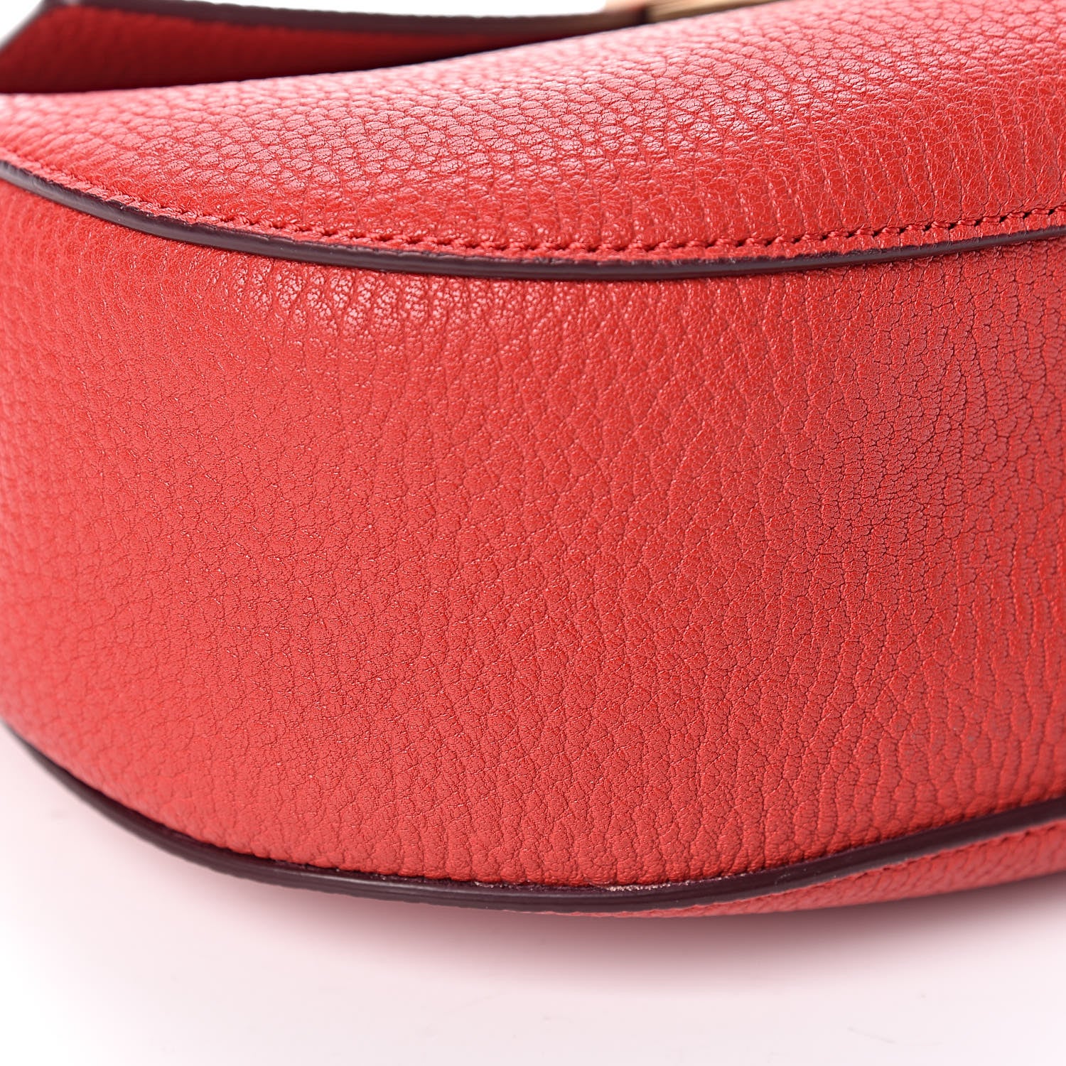 Chloe Grained Lambskin Drew Shoulder Bag Plaid Red 5 of 10