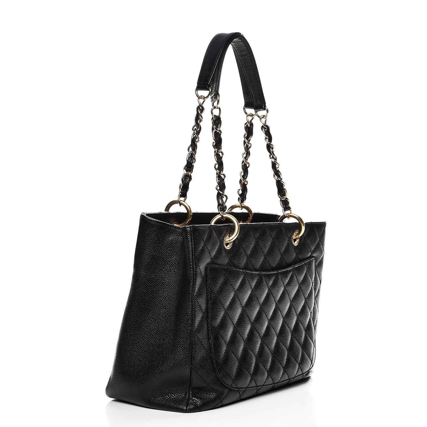 Chanel Caviar Quilted Grand Shopping Tote GST Black 3 of 9