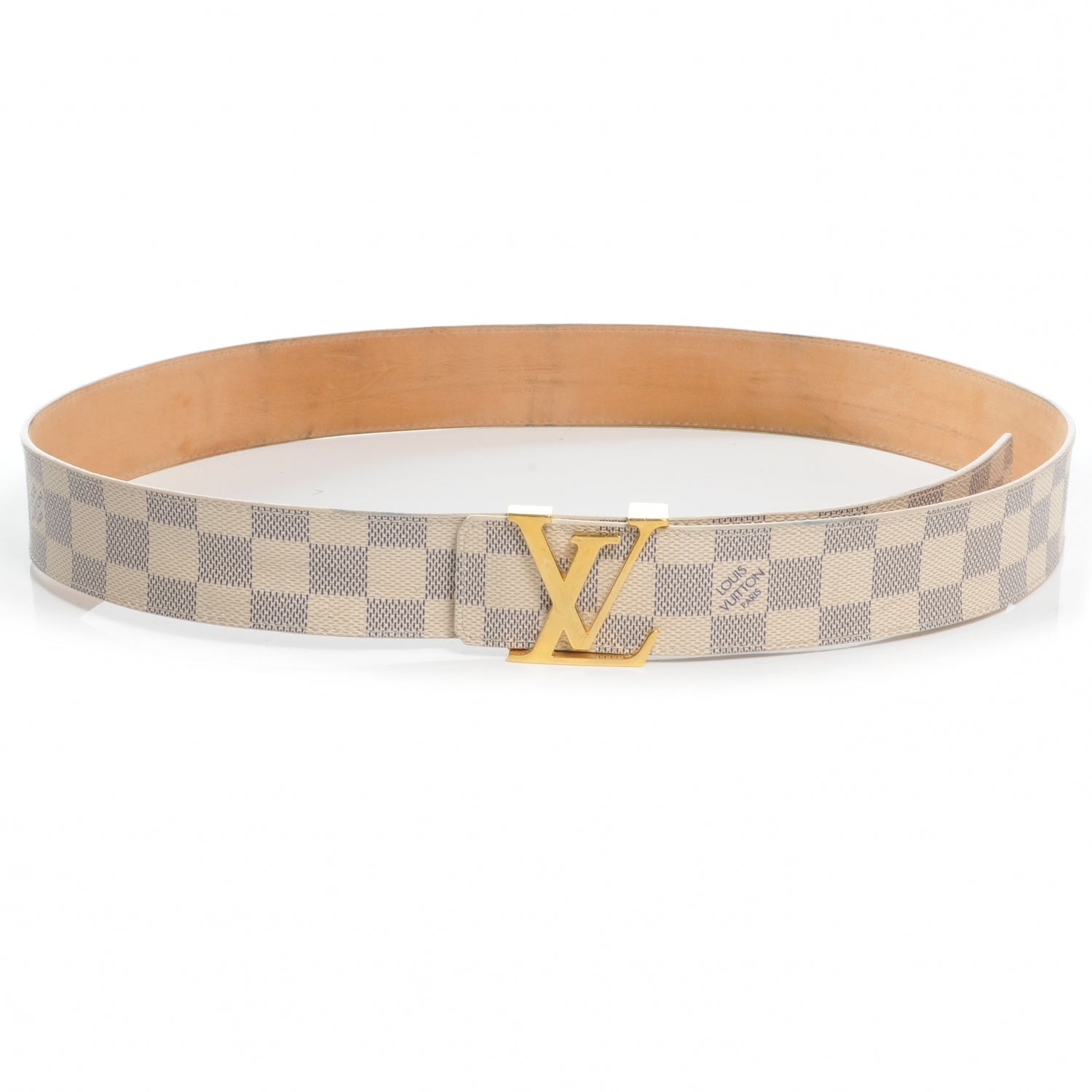 Louis Vuitton Damier Azur LV Initiales Belt 95 38 1 of 6
