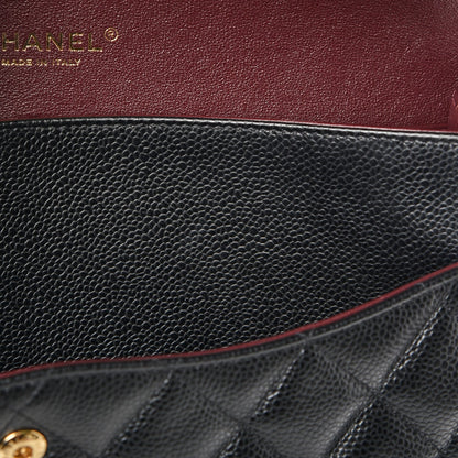 Chanel Caviar Quilted Jumbo Double Flap Black 11 of 12
