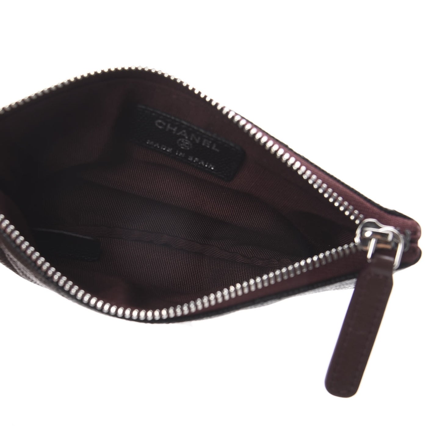 Caviar Quilted Small Cosmetic Case Black