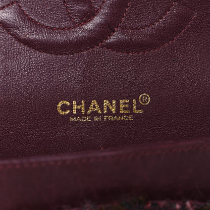 Chanel Tweed Quilted Medium Double Flap Purple 5 of 9