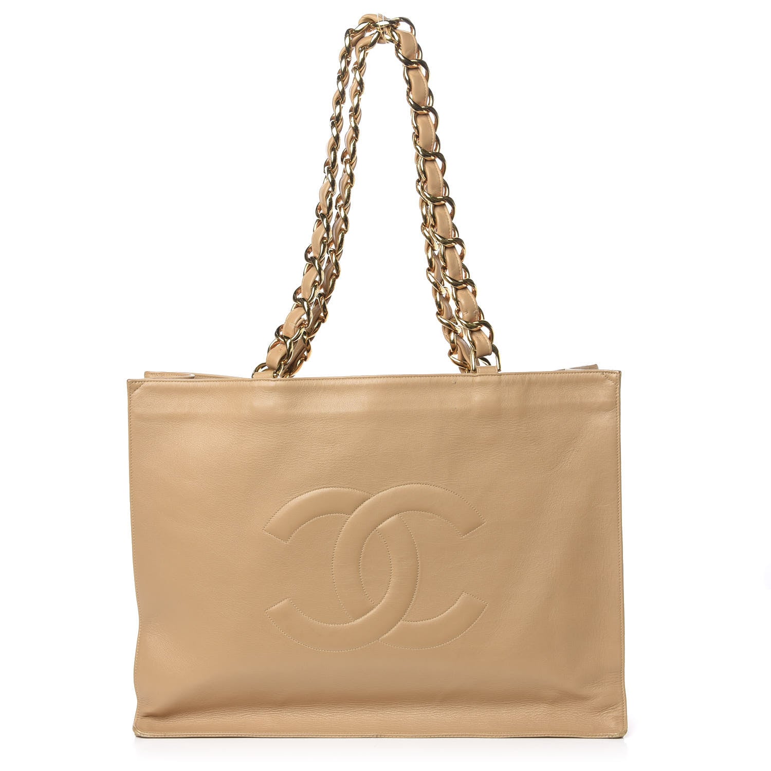 Chanel Lambskin Jumbo CC Shoulder Bag Beige 1 of 14