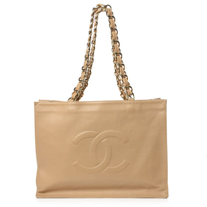 Chanel Lambskin Jumbo CC Shoulder Bag Beige 1 of 14