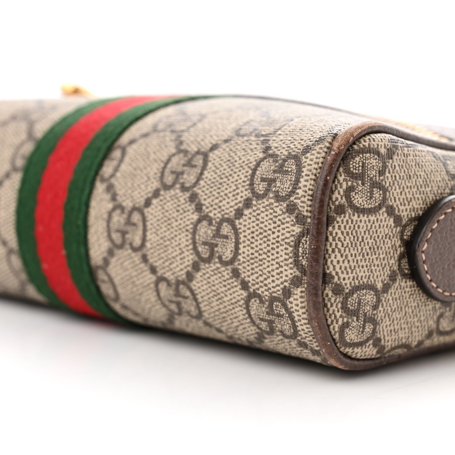 Gucci GG Supreme Monogram Web Mini Ophidia Shoulder Bag Brown 9 of 13