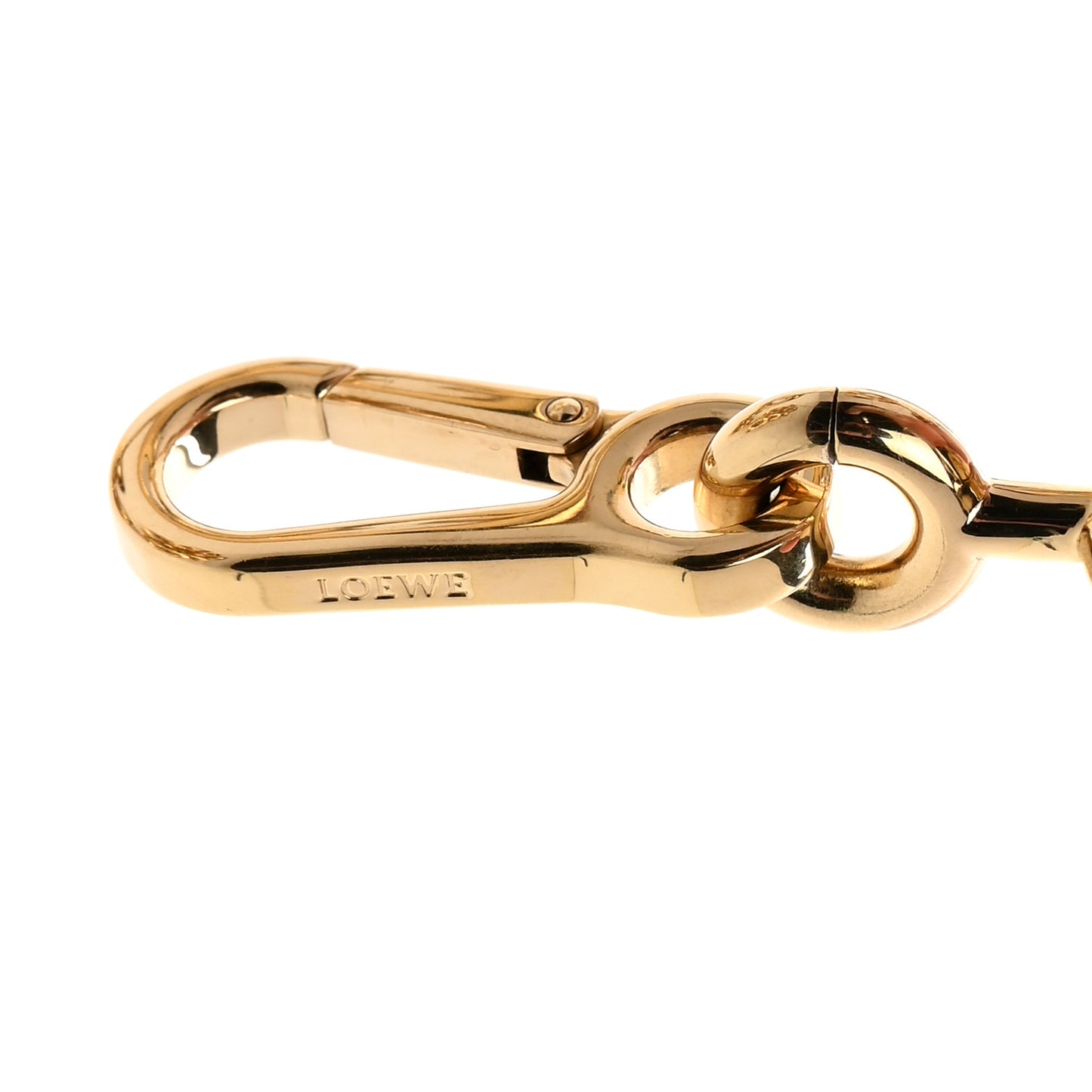 Brass Donut Chain Shoulder Strap Gold