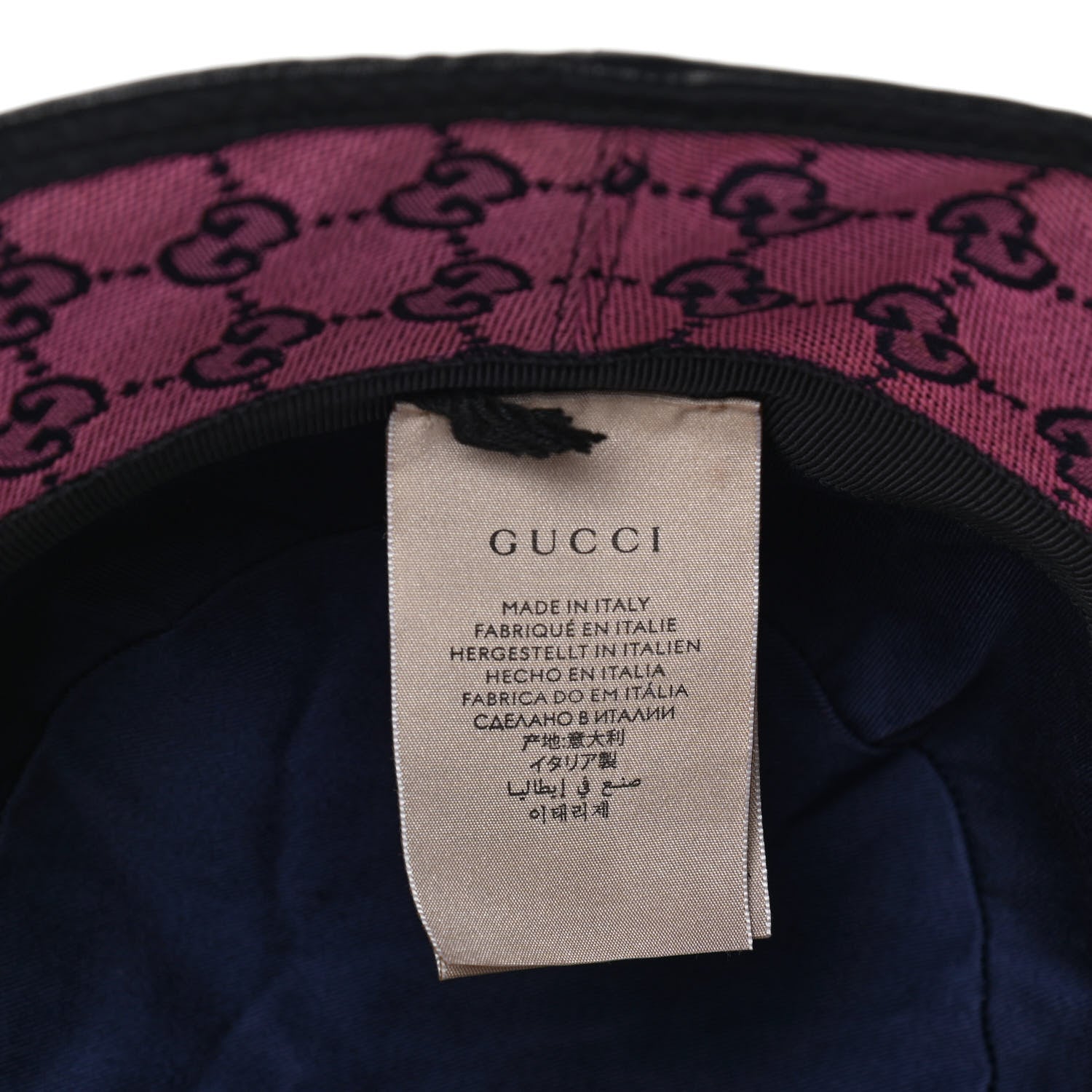 Gucci Canvas Monogram Fedora L Pink Blue 3 of 8