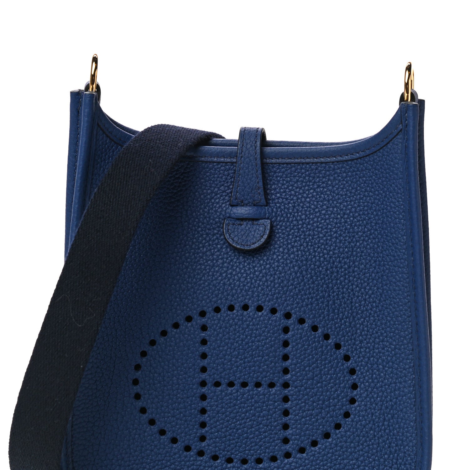 Hermes Taurillon Clemence Amazone Evelyne TPM Blue Saphir Blue Indigo 3 of 10