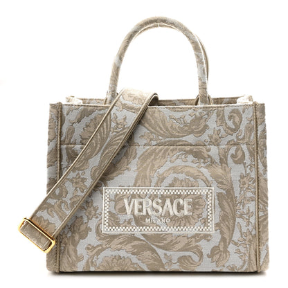 Versace Jacquard Barocco Small Athena Tote Beige 1 of 9
