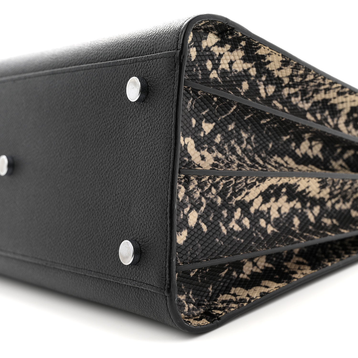 Saint Laurent Grained Calfskin Embossed Python Small Sac De Jour Black 10 of 12