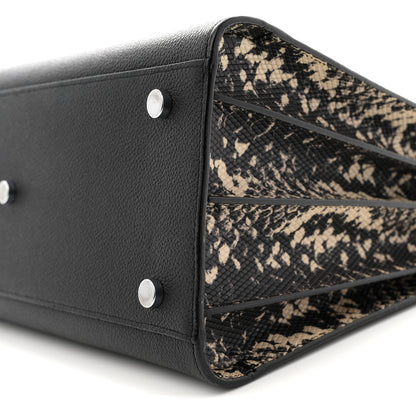 Saint Laurent Grained Calfskin Embossed Python Small Sac De Jour Black 10 of 12