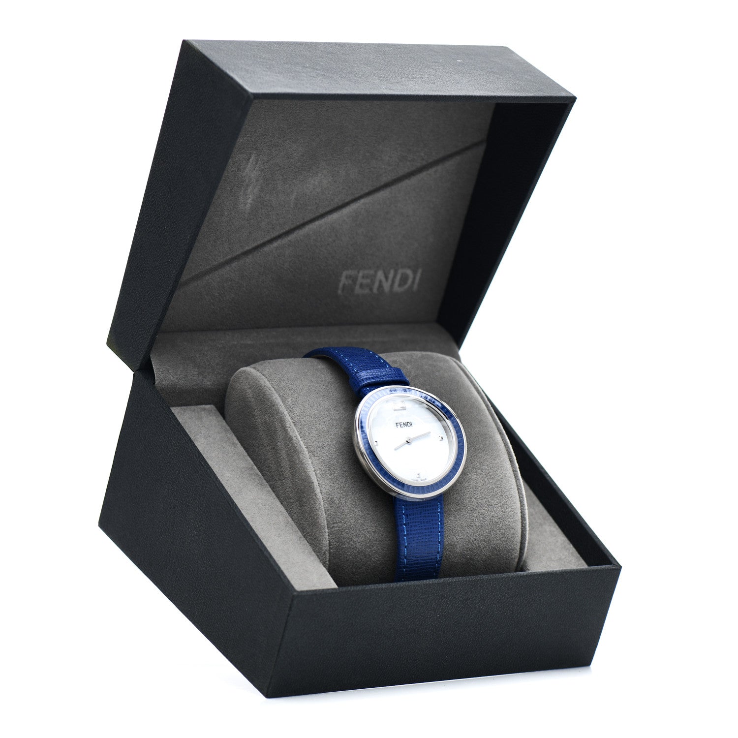 Fendi Stainless Steel Calfskin 36mm My Way Quartz Watch Blue 5 of 5