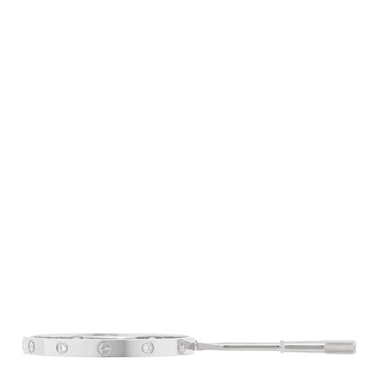 Cartier 18K White Gold 4 Diamond Love Bracelet 17 6 of 6