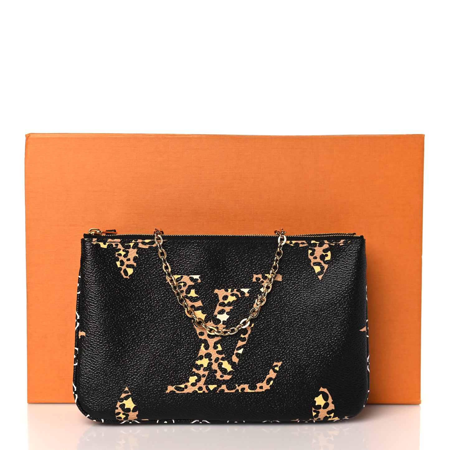 Monogram Giant Jungle Pochette Double Zip Black