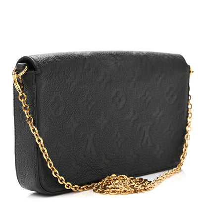 Louis Vuitton Empreinte Pochette Felicie Chain Wallet Black 4 of 11