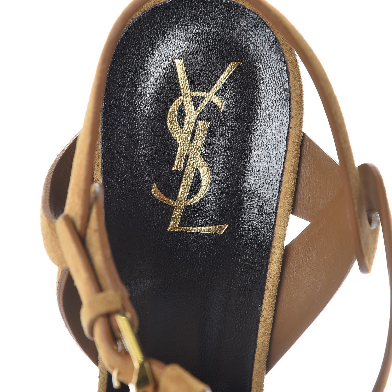 Saint Laurent Suede Tribute 105 Platform Sandals 39.5 Tan 7 of 12