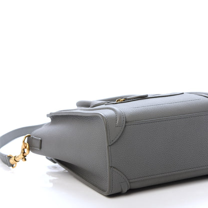 Celine Baby Drummed Calfskin Nano Luggage Kohl 6 of 10