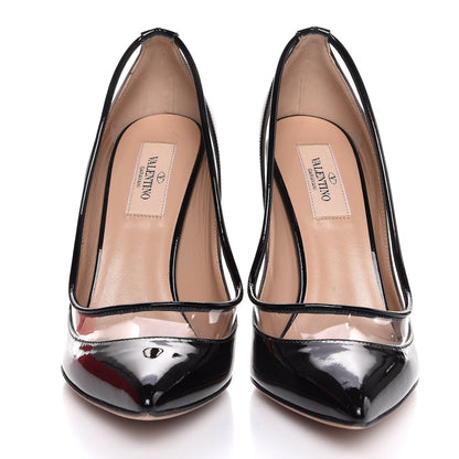 Valentino Garavani Patent PVC Dollybow Pumps 37 Black 2 of 8
