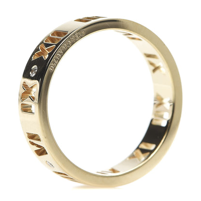 Tiffany 18K Yellow Gold Diamond Wide Atlas Pierced Ring 53 6.5 4 of 4