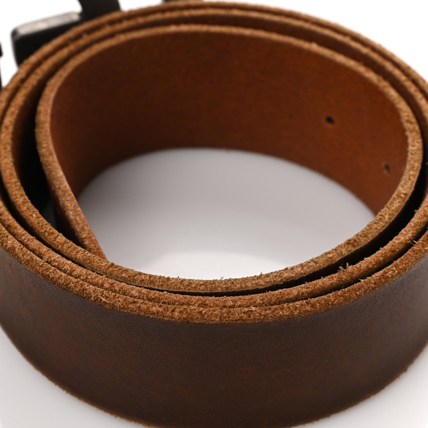 Gucci Cuoio Toscano Nickel Double Double G 40mm Belt 90 36 Cuir 5 of 6