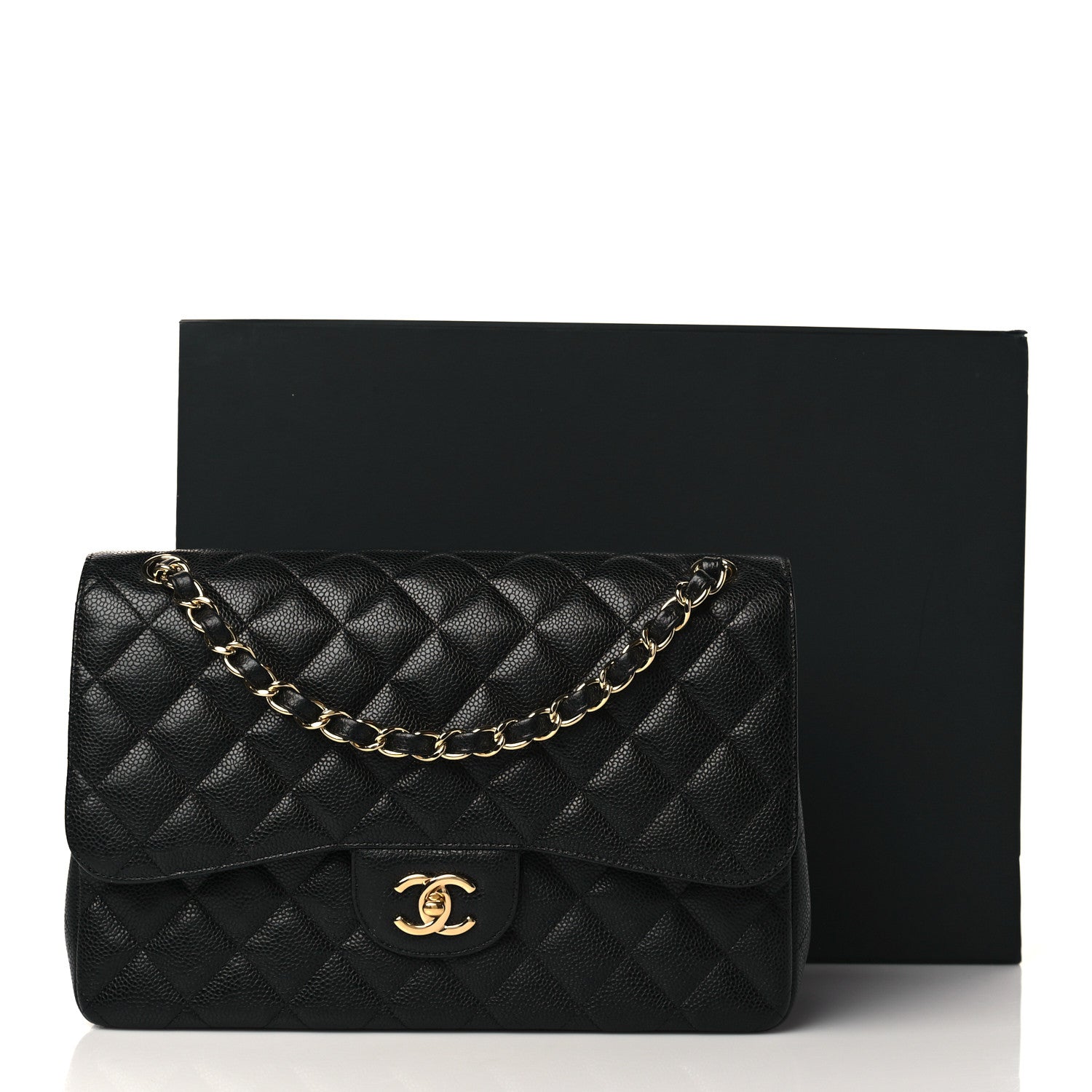 Chanel Caviar Quilted Jumbo Double Flap Black 10 of 10