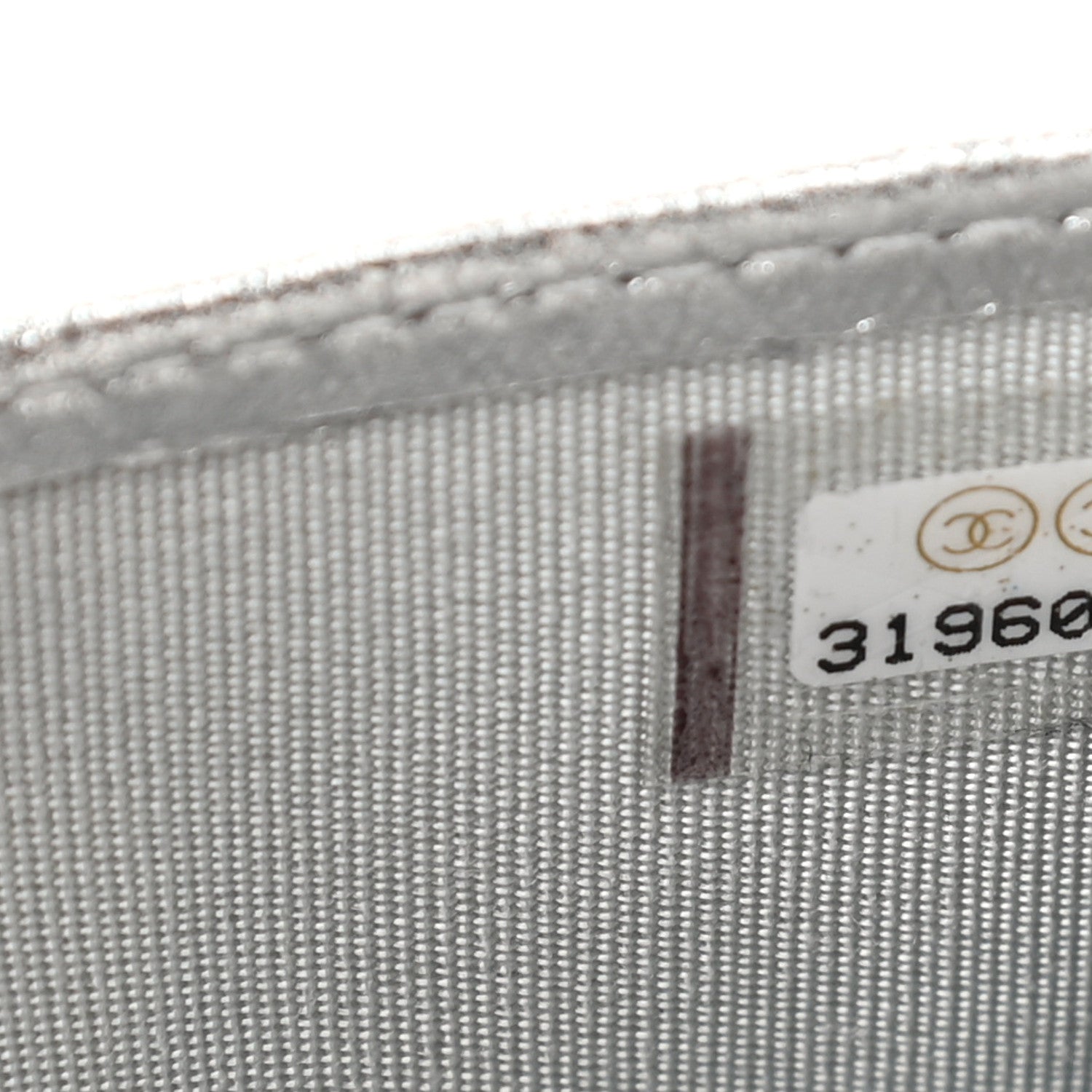 Chanel Metallic Lambskin Quilted Card Holder Silver 8 of 8