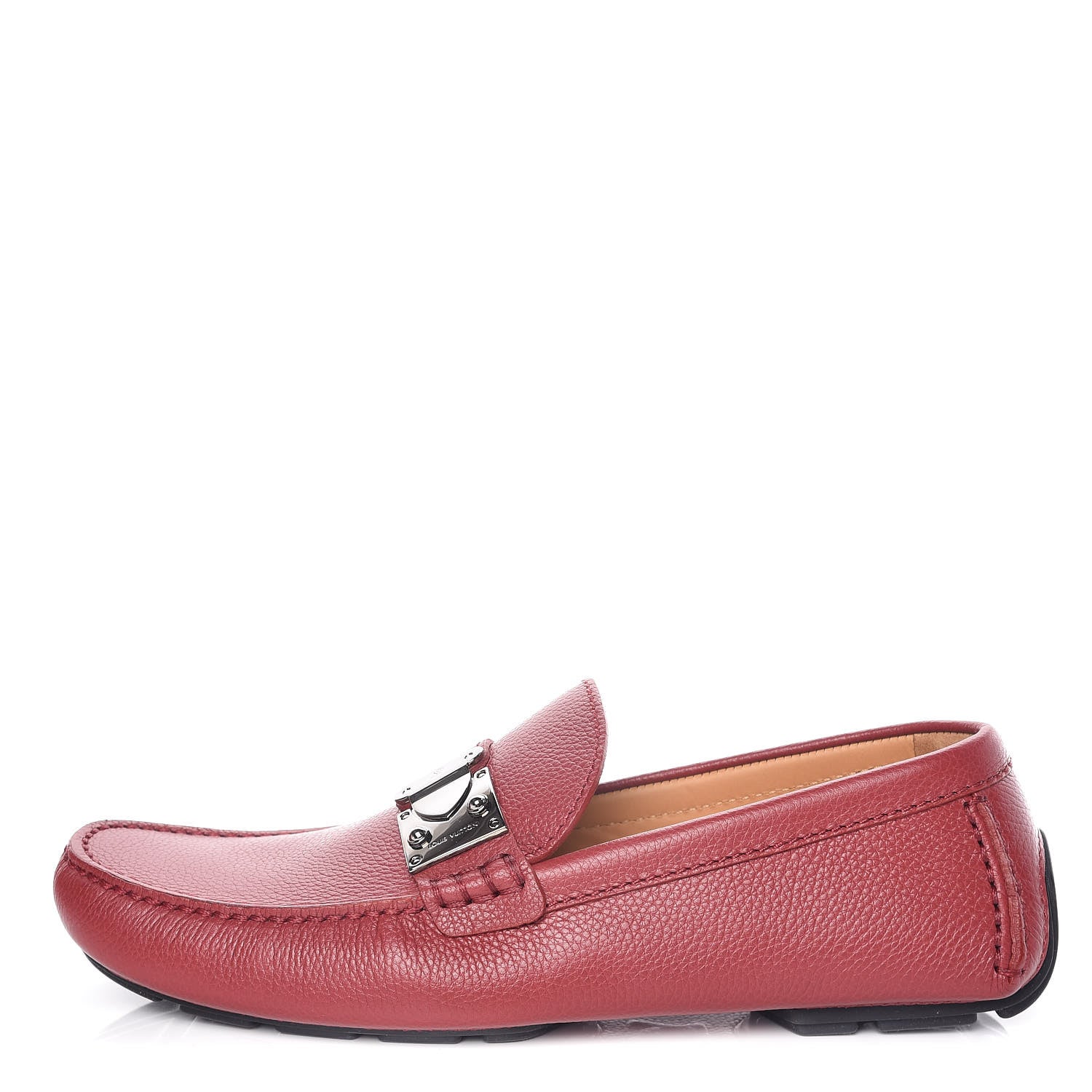 Louis Vuitton Calfskin Racetrack Moccasin Loafers 8 Rouge 1 of 9
