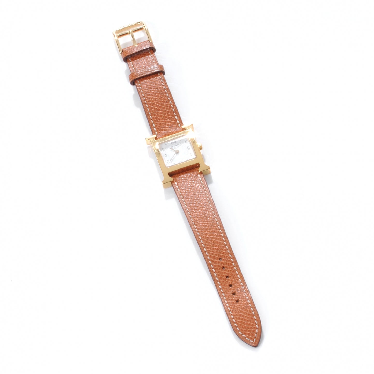 Stainless Steel Epsom 21mm Heure H Hour Quartz Watch Gold