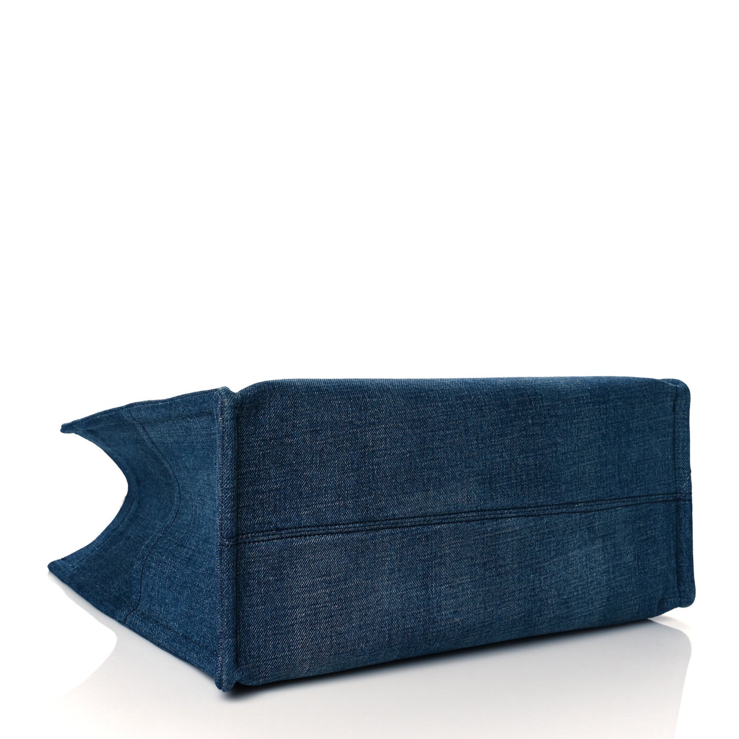 Denim Large Thais Cabas Navy Tan