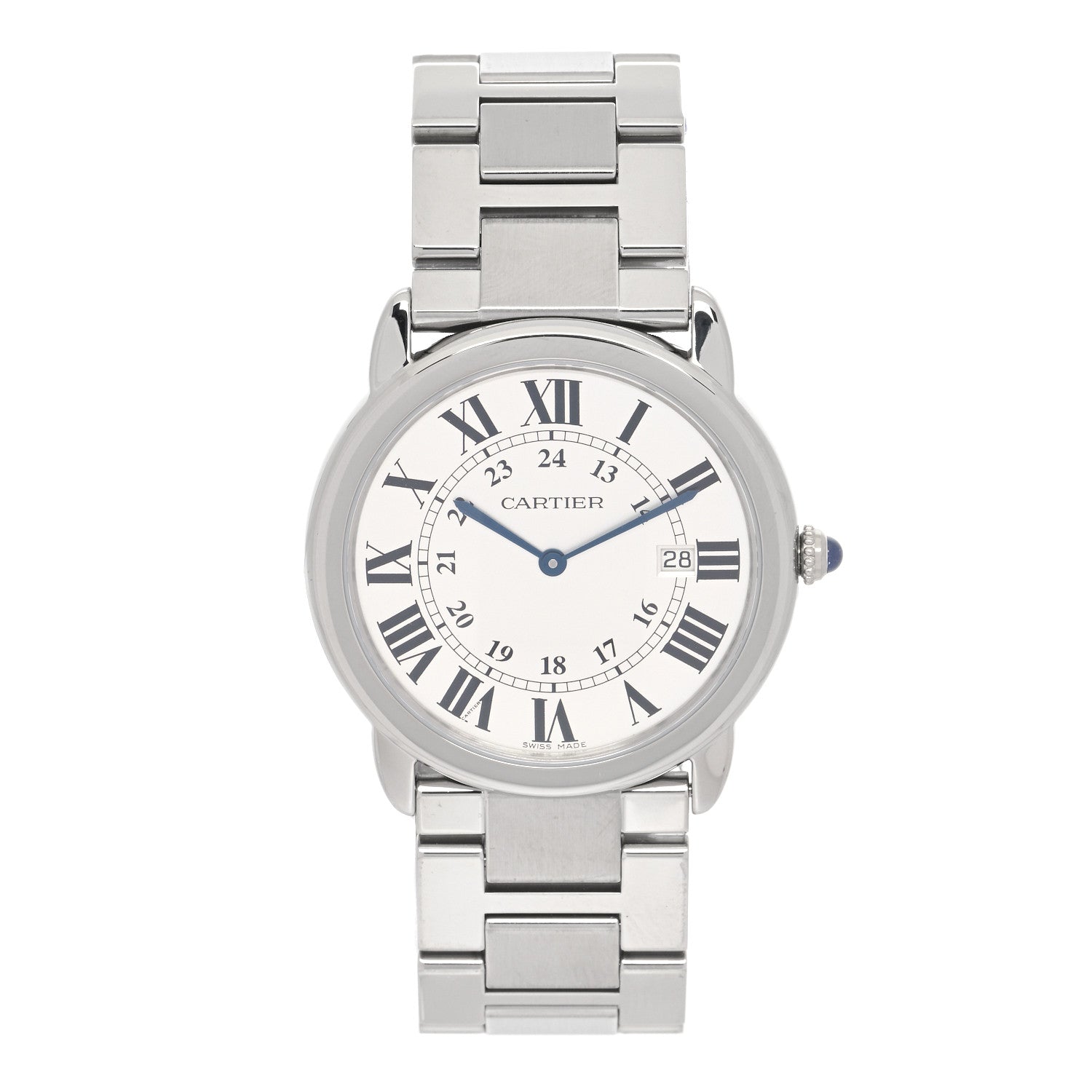 Cartier Stainless Steel 36mm Ronde Solo Quartz Watch 1 of 5