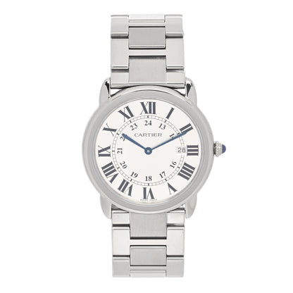 Cartier Stainless Steel 36mm Ronde Solo Quartz Watch 1 of 5