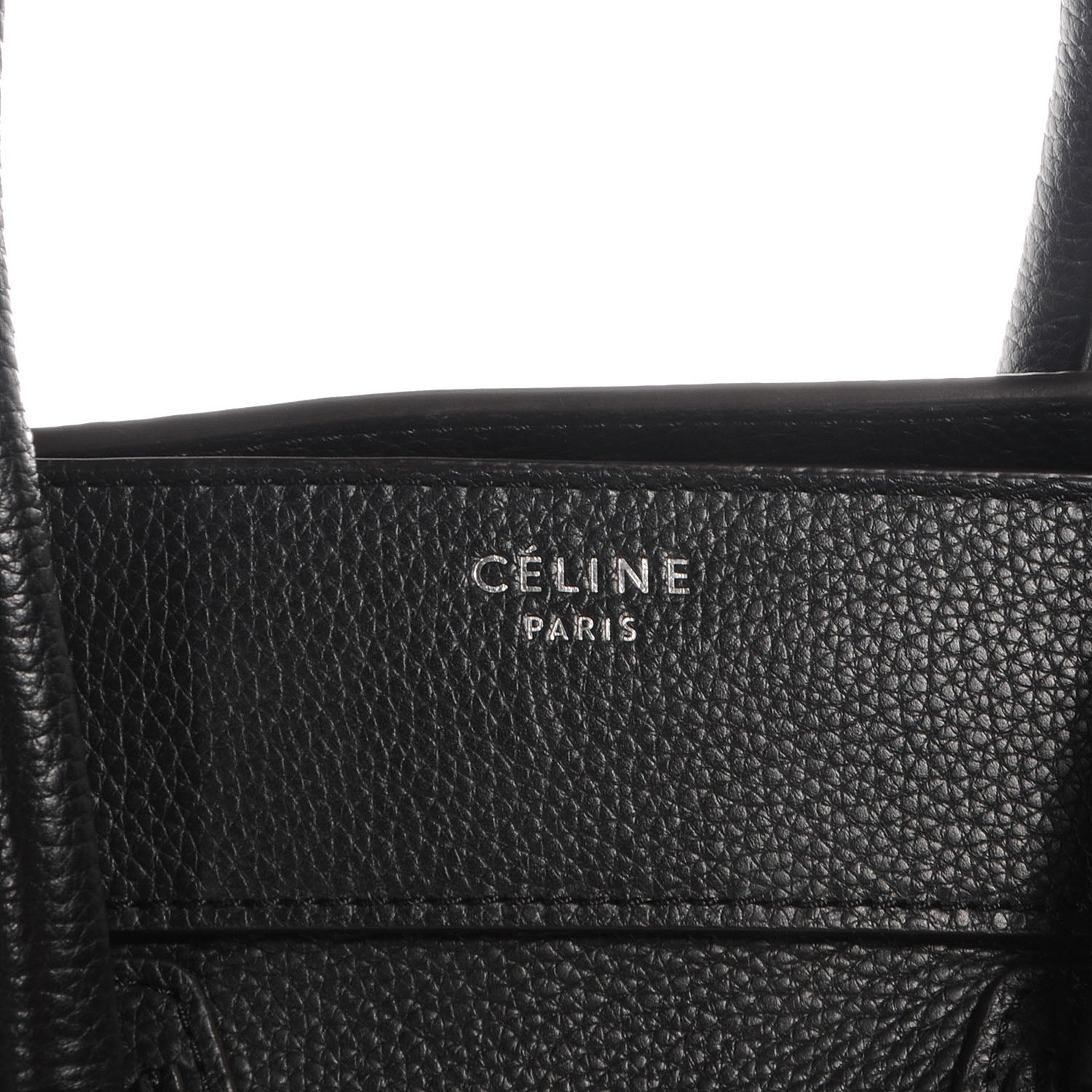 Celine Drummed Mini Luggage Black 7 of 8