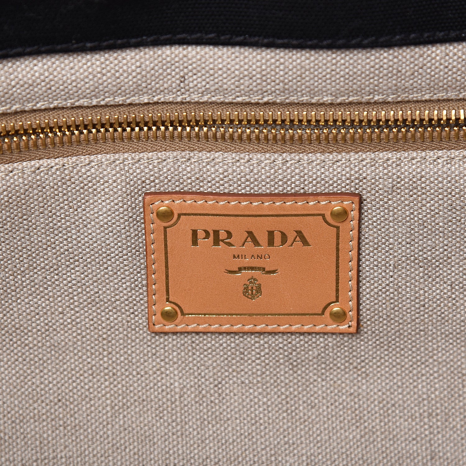 Prada Canapa Striped Tote Arancio 5 of 9