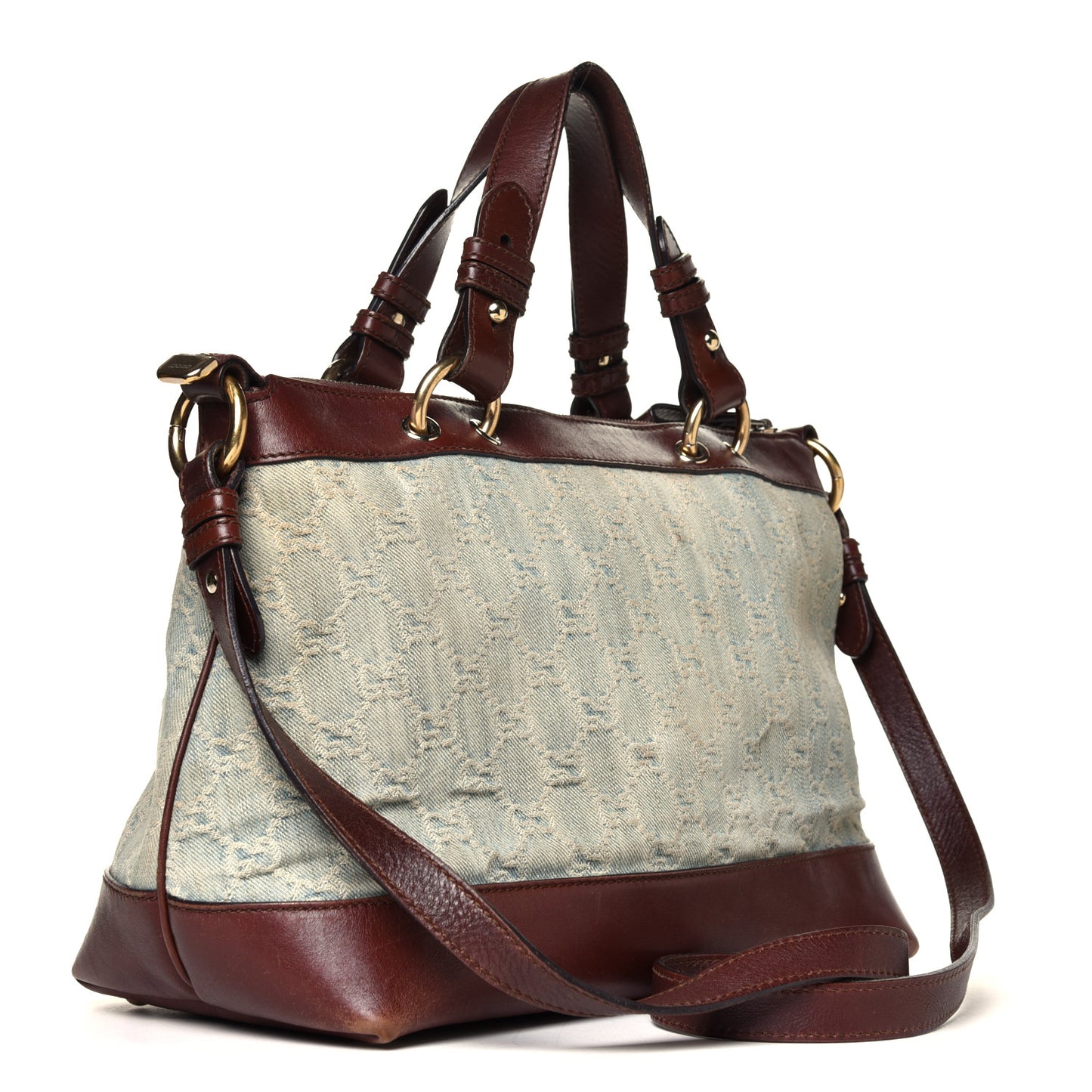 Denim Monogram Valentine Tote Blue