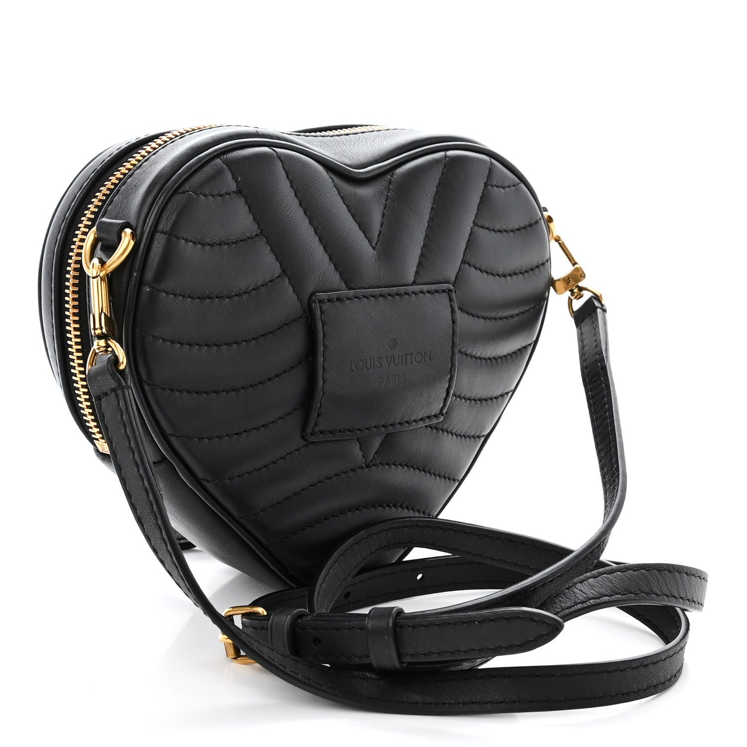 Louis Vuitton Calfskin New Wave Heart Bag Black 3 of 11
