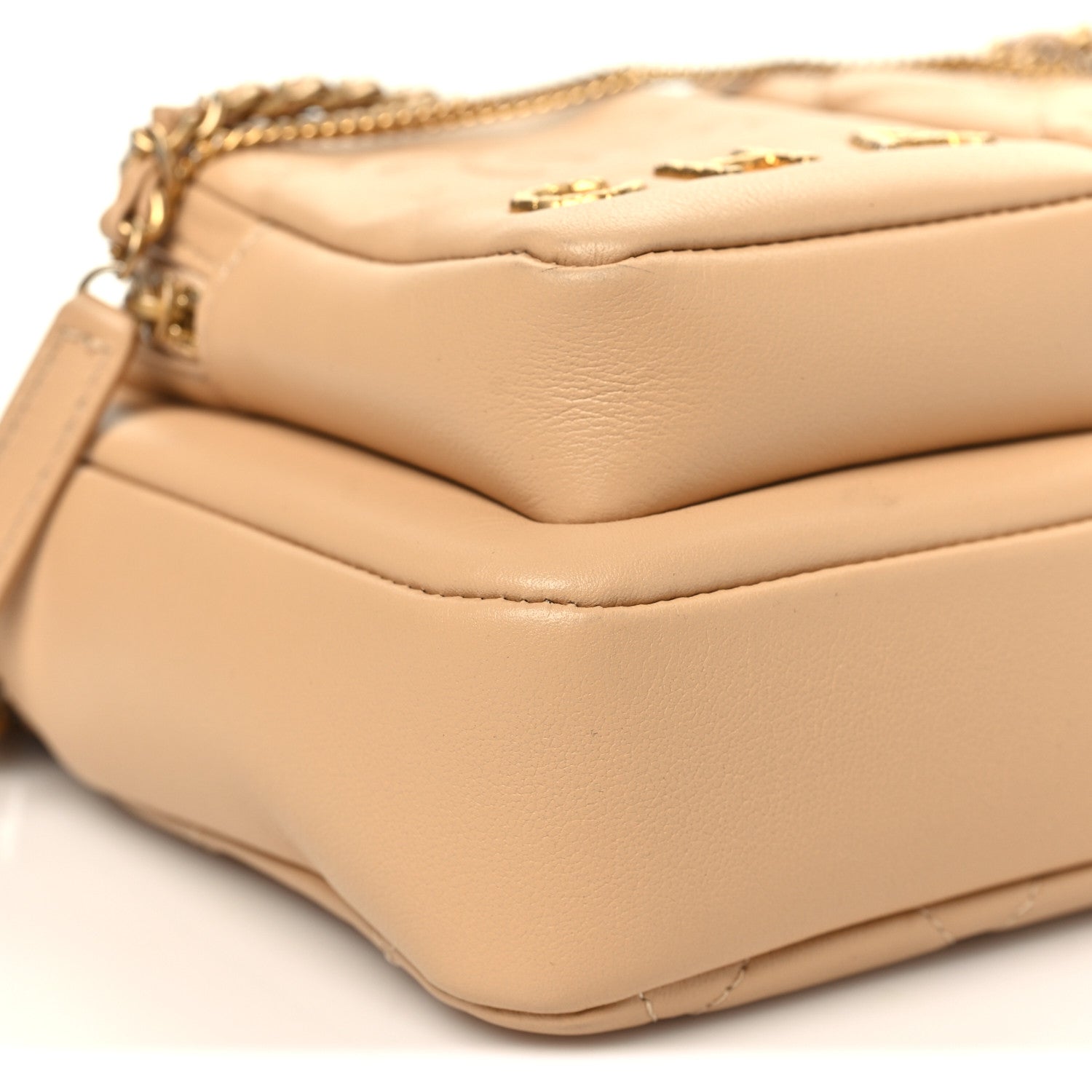 Chanel Calfskin Quilted Small Camera Case Beige Beige 9 of 11