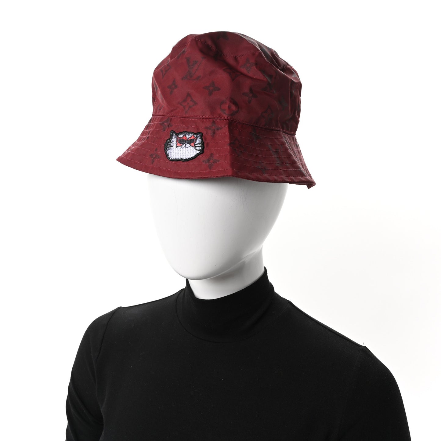 LV X Grace Coddington Polymade Monogram Pocket Bucket Hat M Raspberry