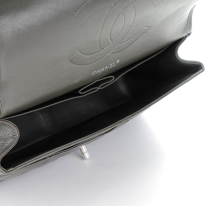 Chanel Caviar Quilted Jumbo Double Flap Dark Grey 7 of 8