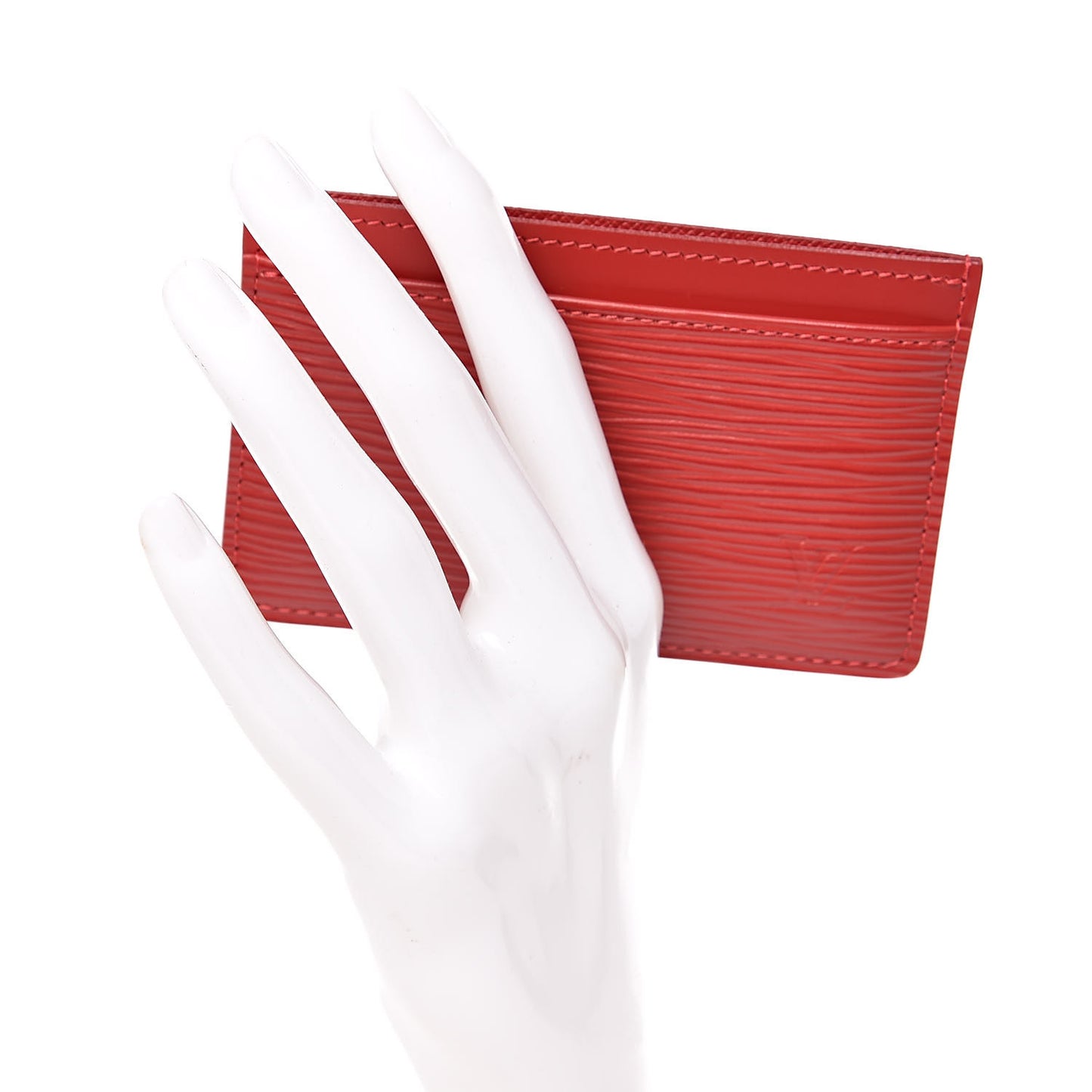 Epi Card Holder Carmine