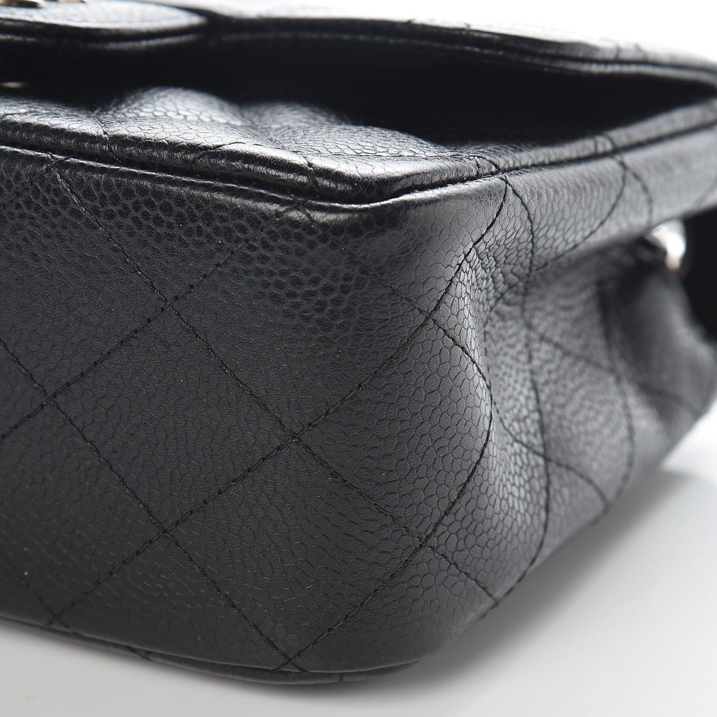 Caviar Quilted Mini Square Flap Black