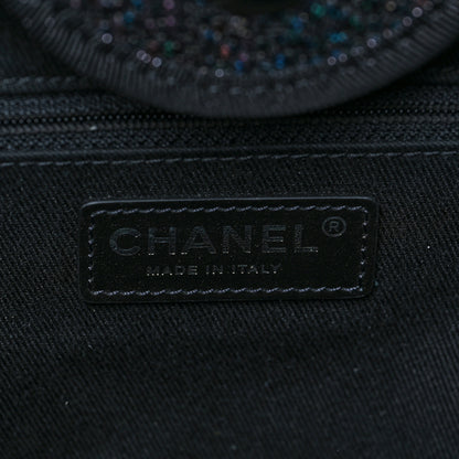 Chanel Viscose Sequins Medium Deauville Tote Black 6 of 9