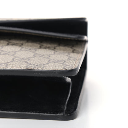 Gucci GG Supreme Monogram Suede Crystal Small Dionysus Shoulder Bag Beige Ebony Black 7 of 7